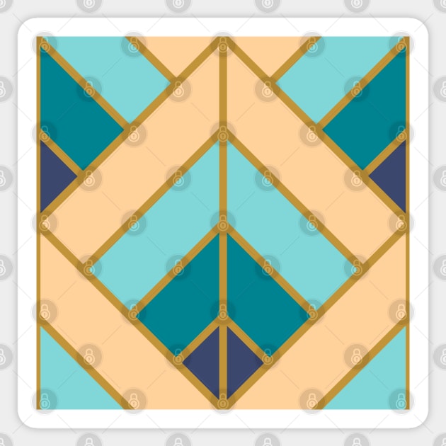 Geometric Pattern: Art Deco Diamond: Dream Sticker by Red Wolf